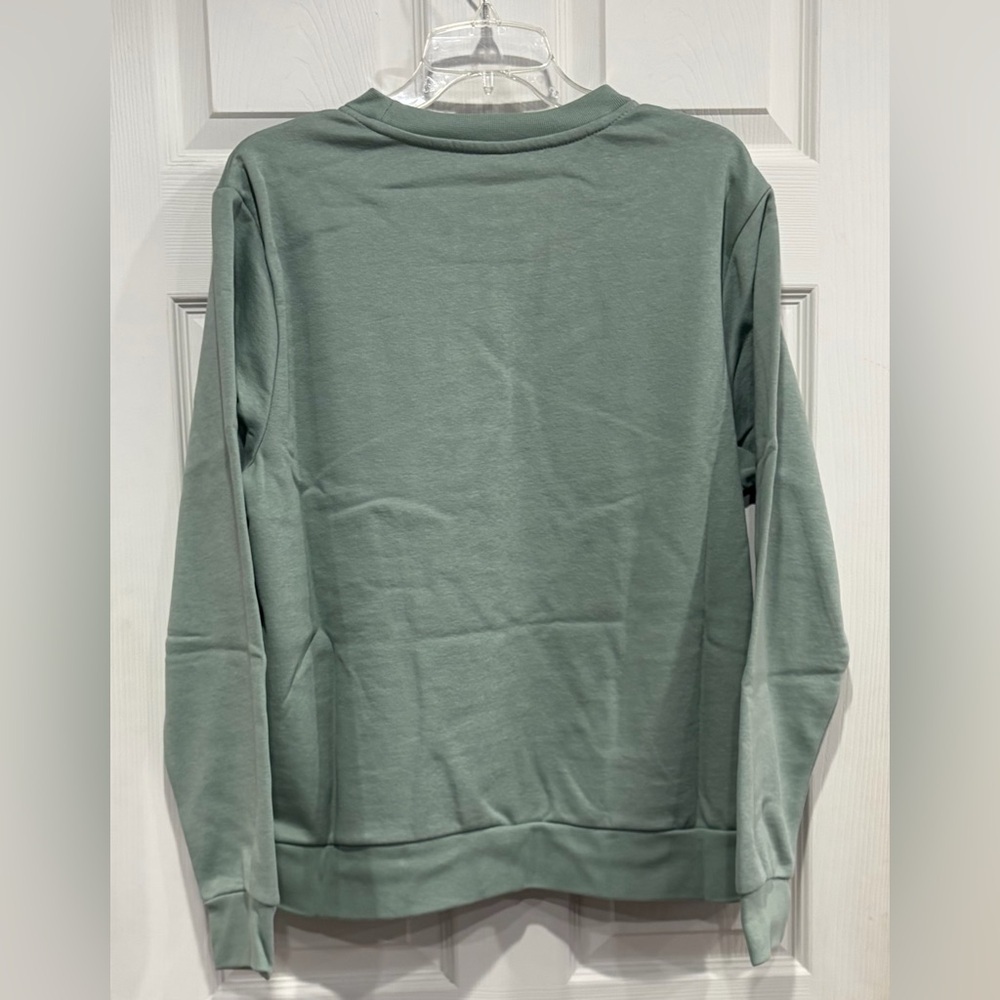 The North Face Women’s XL Evolution Sketch Logo Half Dome Crew Green NWT - Picture 3 of 8